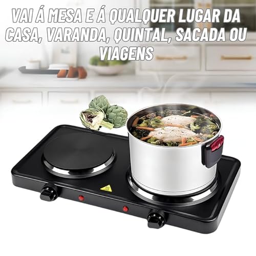 Fogão Eletrico Portatil, 2 Bocas, 110V