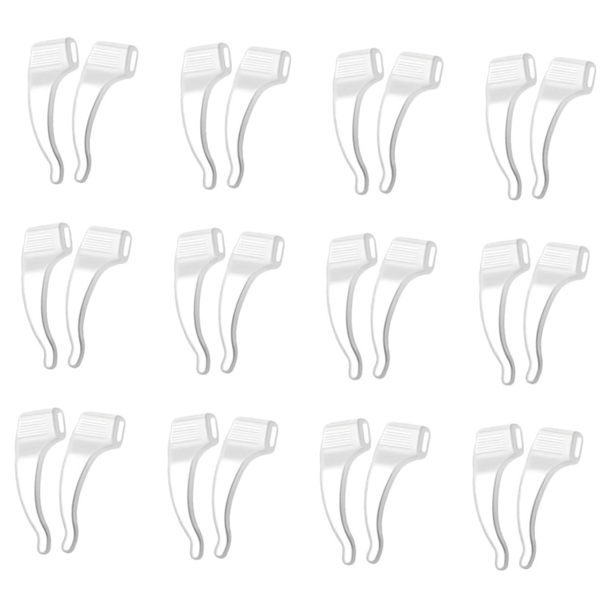 HAPINARY 12 Pairs Glasses Anti-Slip Cover Eyeglass Ear Hooks Eyeglass Hooks Replaceable Glasses Grips Eyeglass Accessories Ear Grip Sun Glasses Non-Slip Glass Grips Transparent