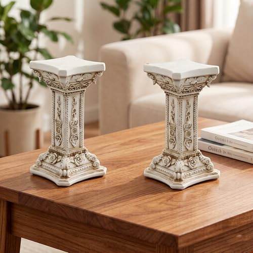 Mini piliers romains grecs avec base stable pour pot de fleur et décoration extérieure - 4