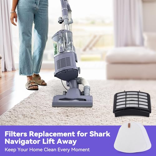 Image of Vacuum Filters Replacement for Shark Navigator Lift-Away Vacuum NV350,NV351,NV352,NV355,NV360,NV370, UV440,UV490,UV540, CU512,CU510, CU512, CU500, CU520 - Replacement XFF350 XHF350