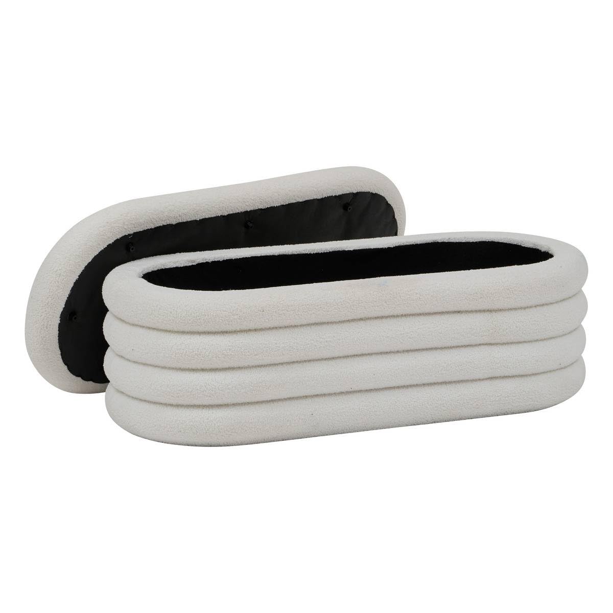 Atmosphera - Banc Coffre Giulia Blanc 110x46cm