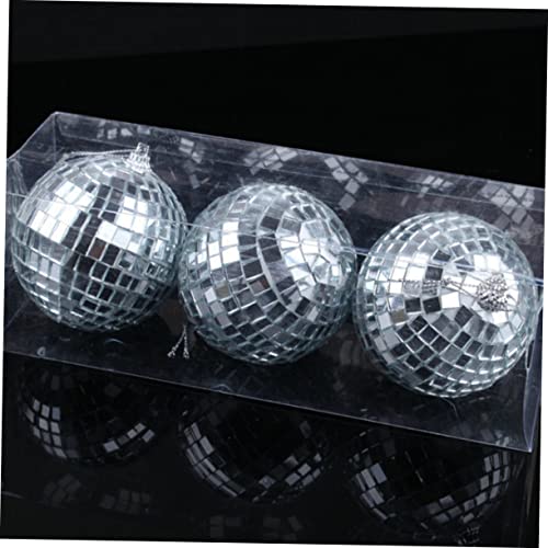 Decoraciones colgantes de espejo plateado DECHOUS, 6 piezas, para fiestas, bodas y festivales de música, reflectantes para iluminación de baile y eventos miniatura 6