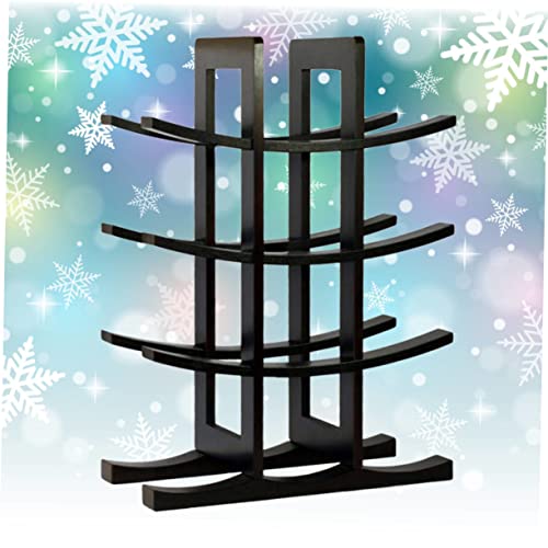 Soporte de botellas de vino de plástico negro 16.54x11.81x6.1 pulg miniatura 5