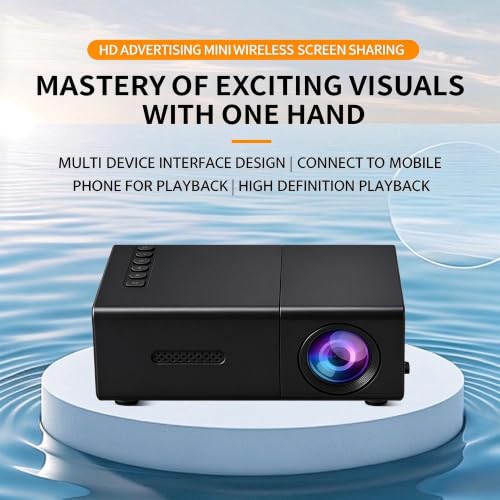 Portable LCD Projector, Mini Portable Projection Angle Adjustable LED Projector for Home Theater-Black - image 4