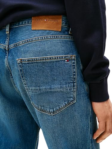Tommy Hilfiger Herren Jeans Hose Straight Denton Mid Rise, Blau (Vista Indigo), 30W/34L – Ansicht 3