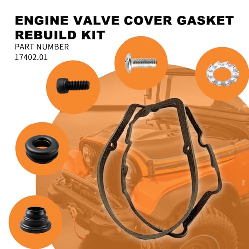 Image of 17402.01 Engine Valve Cover Gasket Rebuild Kit for Jeep CJ /SJ Model | for 1981-1987 Replace 258-HDW, for Valve Cover Maintenance and Rebuild Jobs