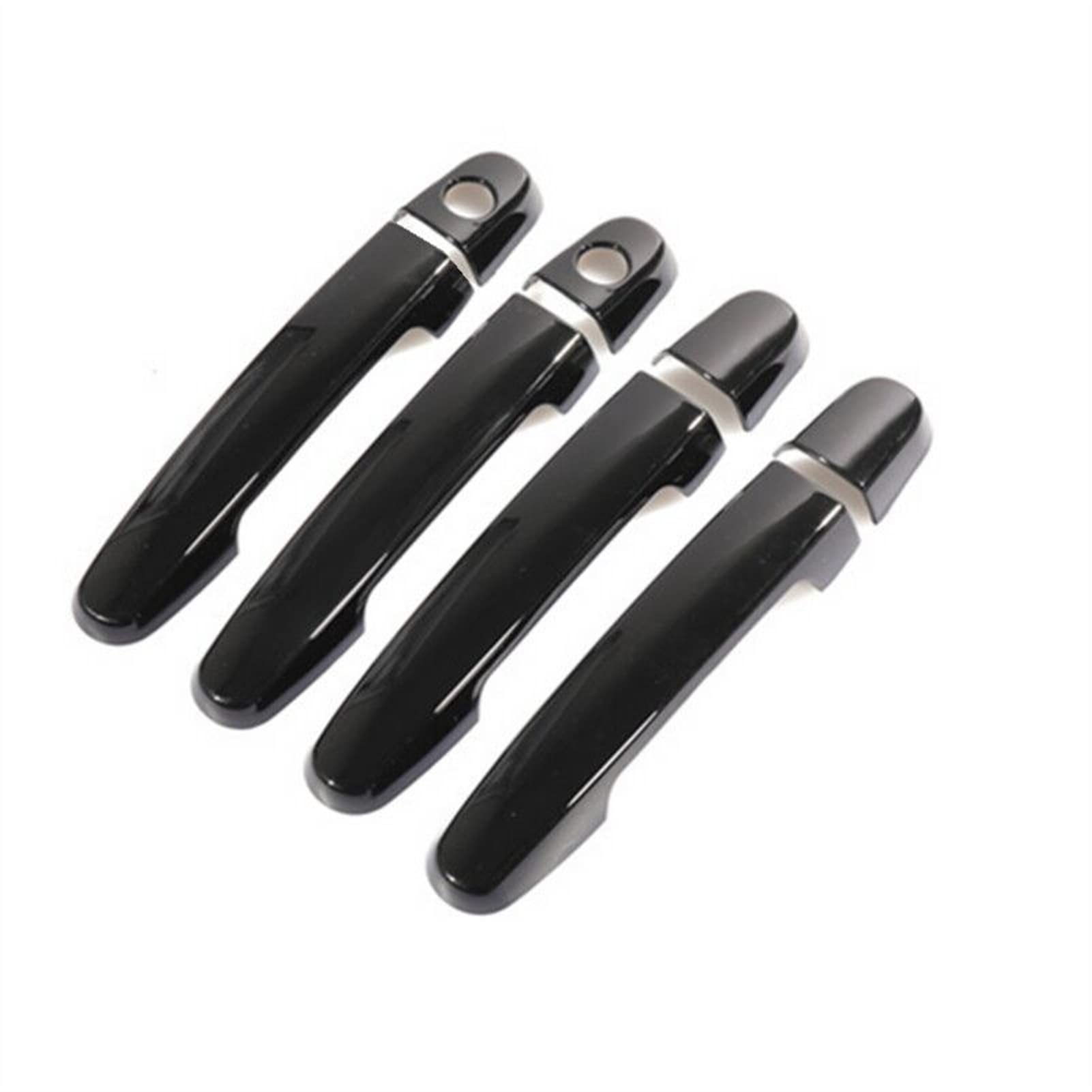 QWQTHGS Car Exterior Door Handle Cap for C1 MK2 2015-2019 Gloss Black Chrome Car Door Handle Cover Trim Styling Accessories Overlay Sticker(1)