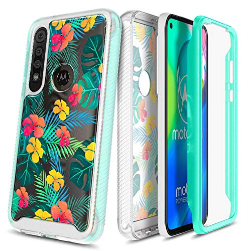 E-Began Case for Motorola Moto G Power (2020 Release), Full-Body Protective Rugged Matte Bumper Cover with Built-in Screen Protector, Shockproof Impact Resist Durable Case -Summer