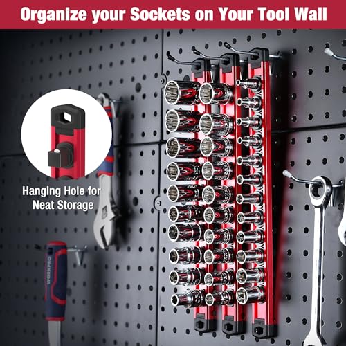 Snapklik.com : WORKPRO Magnetic Socket Organizer, 3/8-Inch Drive ...