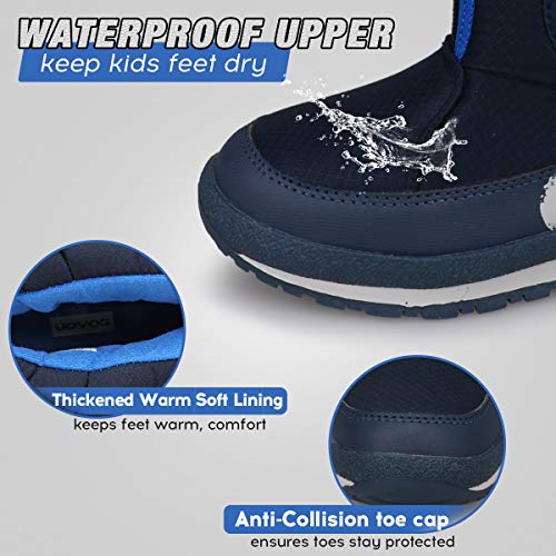 UOVO Boys Snow Winter Boots Kids Waterproof Outdoor Boots Warm Slip Resistant(Little/Big Boys)3