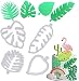 Mity rain Tropical Leaf Cookie Cutter - Hawaiian Palm Leaves Fondant Cutters Set for Gum Paste, Sugarcraft Candy, Luau Cake Decorating （4Pcs）
