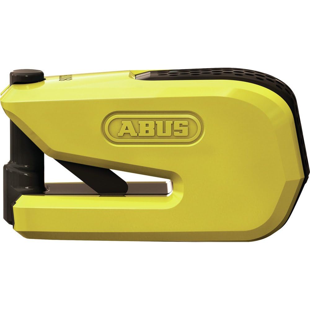 Abus Yellow Brake Disc Lock 8078 Detecto Ye Sra Smartx 2.0 - Smart Motorbike Lock - Open Via Smartphone - 100 Db Alarm Security Level 18