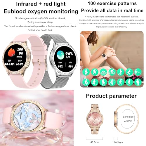 Reloj Inteligente AMOLED 1.32" Mujer/Hombre, Llamadas, - Imagen 8