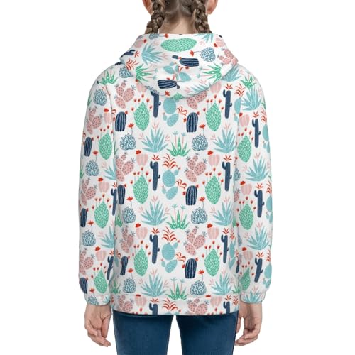 Cute Cactuses Kids Pullover Hoodies Boys Sweatshirts Girls Athletic Clothes with Pocket4