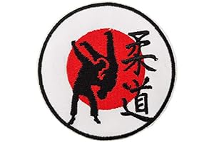 Cute-Patch 3" Judo Symbol Embroidered Iron-On Patch: Enhance Your Martial Arts Gear...