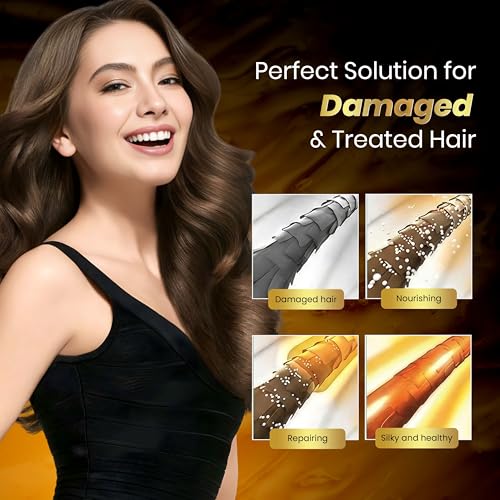 Image of Keratin Brazilian Nourishing Hair Mask (1000ml) for Damaged Hair & Dry Hair | Deep Conditioning Hair Mask with Keratin Nutrition | Upto 10X Stronger Looking Hair | for Damaged & Treated Hair