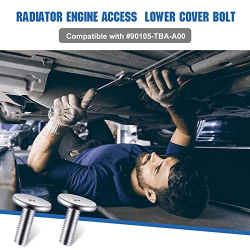 Lower Engine Cover Bolt Pin Screws Radiator Engine Access Cover Pin And Lower Cover Bolt Lower Engine Cover Pin Screw Compatible With Honda Civic Accord Crv Acura(16 Pieces) #TOP4