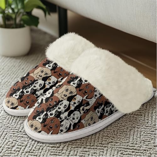 Womens Fuzzy Slippers Size 5-13 House Slippers for Women Indoor and Outdoor Non-slip Slip On Shoes3