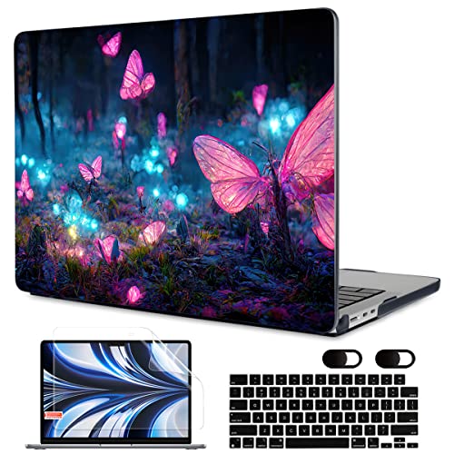 Image of MEEgoodo Case for M5 /M4 /M3 /M2 MacBook Air 13 inch 2026 2025 2024 2022, Fit Model A3449 /A3240 /A3113 /A2681, Case Compatible with MacBook Air 13.6-inch, Fantasy Forest