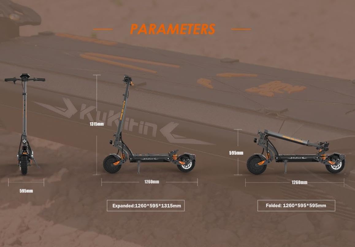 Kukirin Trottinette Électrique Moteur 2X1000W, Batterie 52V 20.8Ah 70KM, Trottinette électrique Adulte, Pneus 10 Pouces, Trotinette Electrique Adulte Tout Terrain, KUKIRIN G2 Master 2025