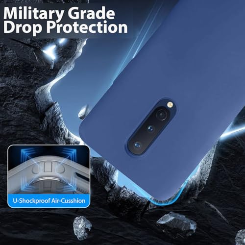 Image of LIRAMARK Liquid Silicone Soft Back Cover Case for OnePlus 8 /1+8 (Midnight Blue)