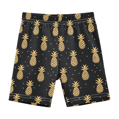 AEZODI Girls Shorts Black Pineapple Under Dress Girl Bike Cartwheel Shorts Dance Short