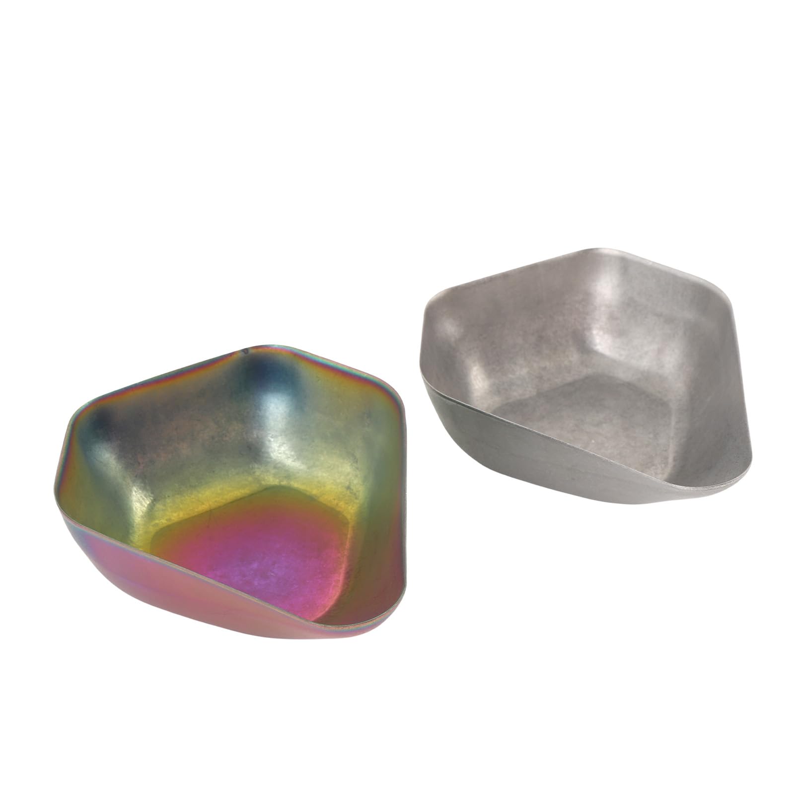 Zerodis 2PCS Coffee Bean Dosing Cup Milk Frothing Pitchers Tray Stainless Steel Coffee Bean Weighing Tray Powder Spoon Single Dose Measuring Kit for Espresso 2PCS