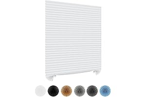 Cordless Pleated Paper Blinds Self Adhesive No Drill Cut To Fit Window...