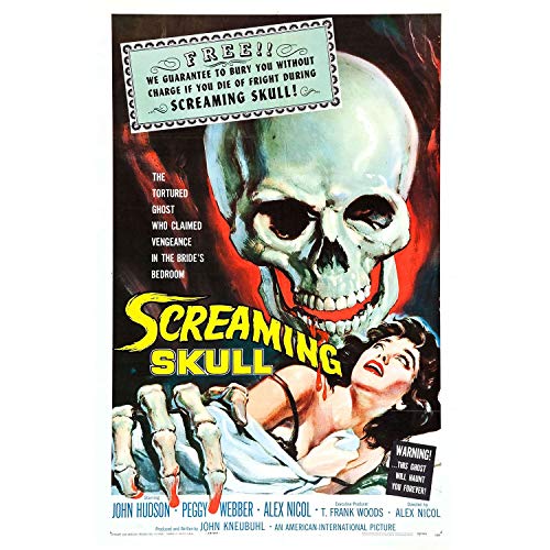 Poster Screaming Skull grande affiche de film rétro cinéma vintage 91x134