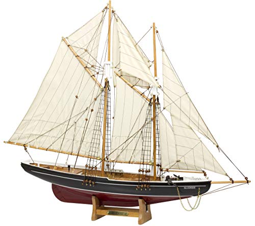 Modelo Yate Nariz Azul 80cm barco de vela miniatura náutica histórica 2