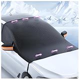 Car Windshield Snow Cover for Winnebago Revel/Roam/Ekko/Vita/View/Navion, Thickness Ice Snow Protector Covers with Side Mirrors Cover Car Frost Protector(B)