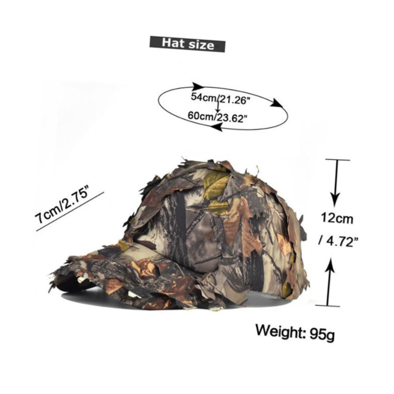 BESPORTBLE Gorra de béisbol de Camuflaje Senderismo Bosque Sol Sombreros para Hombres Tapa Largo Cubrir Gorras Deportivas Gorra de Hoja de la Selva Gorras de Pesca al Aire Yellow