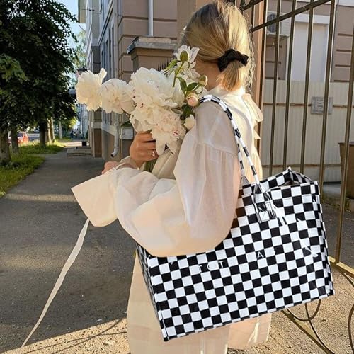 Image of KALIDI PVC Tote Bag Women's Kraft Paper Work Handbags Purses with Top Handle