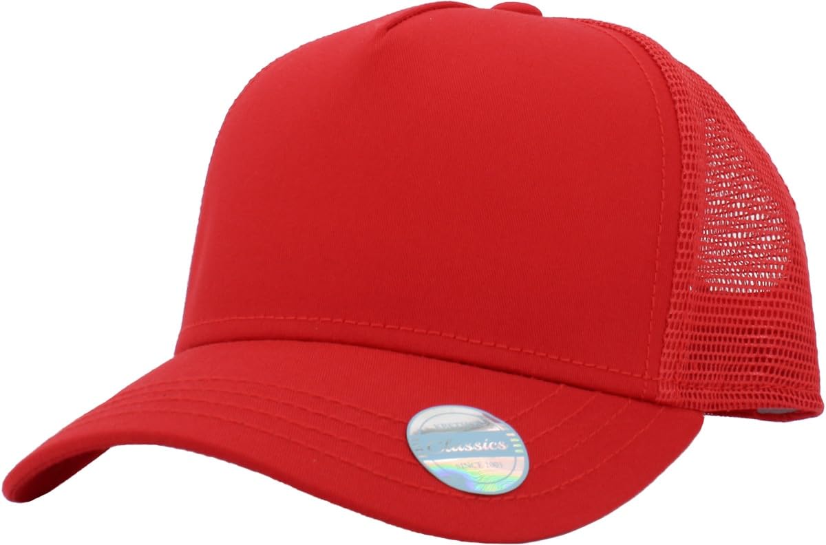 KBETHOS Classic 5 Panel Cotton Twill Mesh Trucker Cap with Adjustable Snapback
