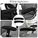 Guduling 2-Pack Desk Chair Arm Covers,Black Office Chair Arm Rest Cover,Stretchable & Removable Universal Arms Rest Covers for Office Chairs, Gaming & Desk Chairs, Soft Plush Cushion Against Wear