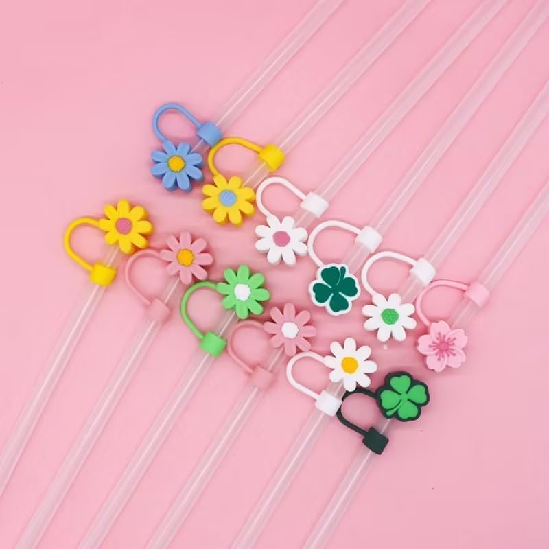 Lot De 4 Housses De Paille En Silicone Pour Tasse Stanley - Jolies