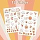 Aperol Geschenk – 12 Bögen Aperol Spritz Tattoos (37 Motive), Temporäre Aperol Klebetattoos für Gesicht & Körper, Sommer Cocktail Accessoires für Karneval, Fasching, Party & Festival