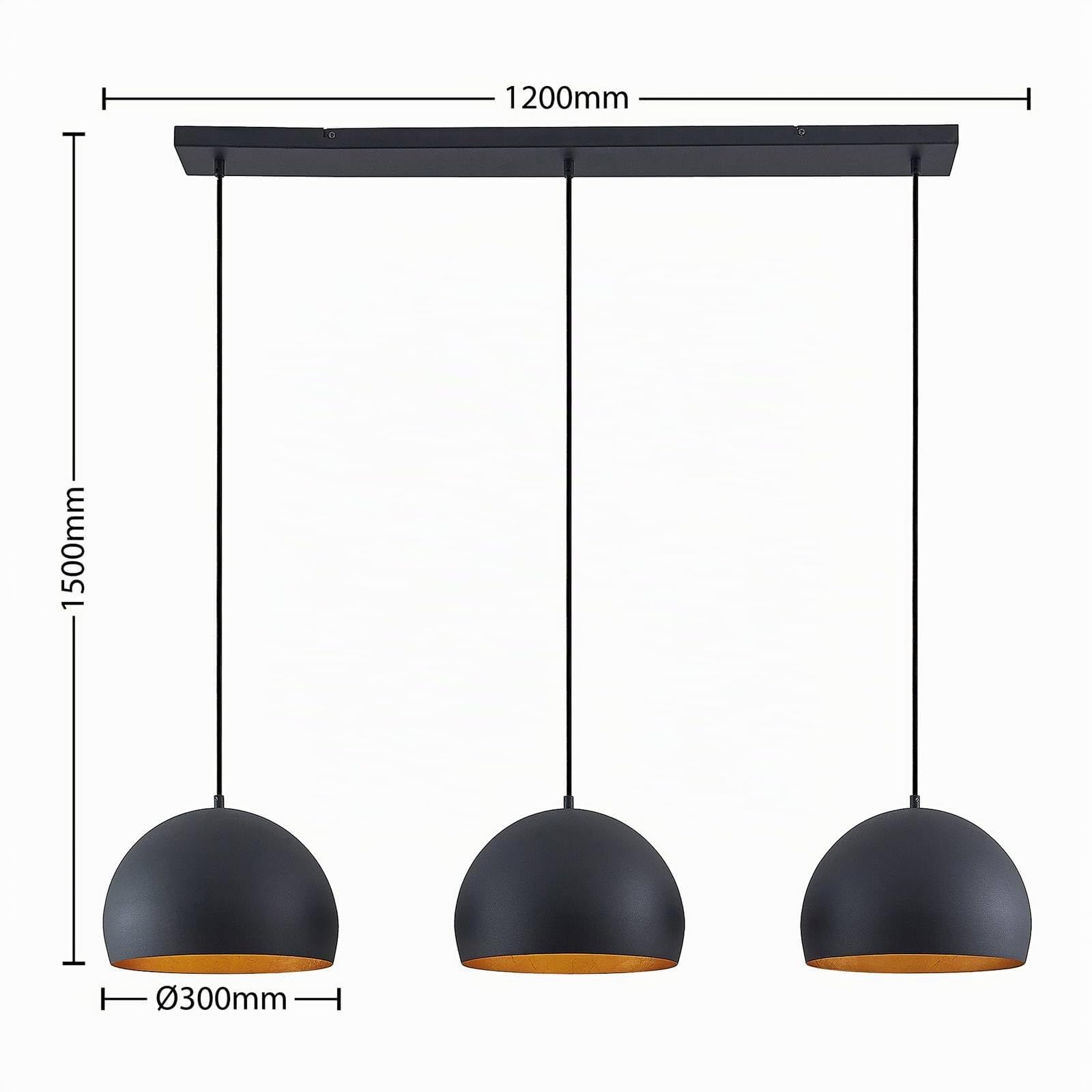 Lindby Lampada a sospensione dimmerabile (Moderno) colore Nero, in Metallo ad es. Soggiorno & Sala da pranzo lampada soffitto plafoniera illuminazione