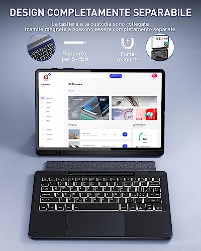 Doohoeek Custodia con tastiera separabile per