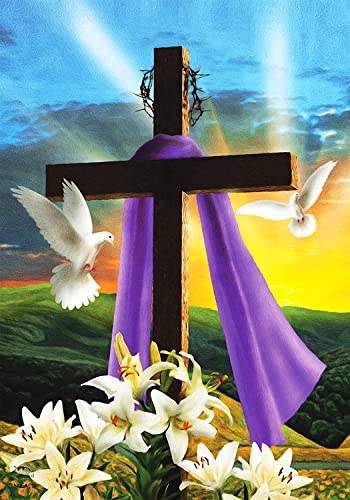 NAIMOER Religion Cross Diamond Art Kits for Adults, Beginner 5D DIY God Prayer Diamond Art, Fall & Easter Pigeon, 30x40cm