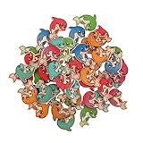 GARIOUANS 100stücke Bunte Holzknöpfe Delfinform Bastelaccessoires Für Kleidung -projekte Und Dekorationen Für Anfertigungen Nähgeschäften Und Handwerksprojekten