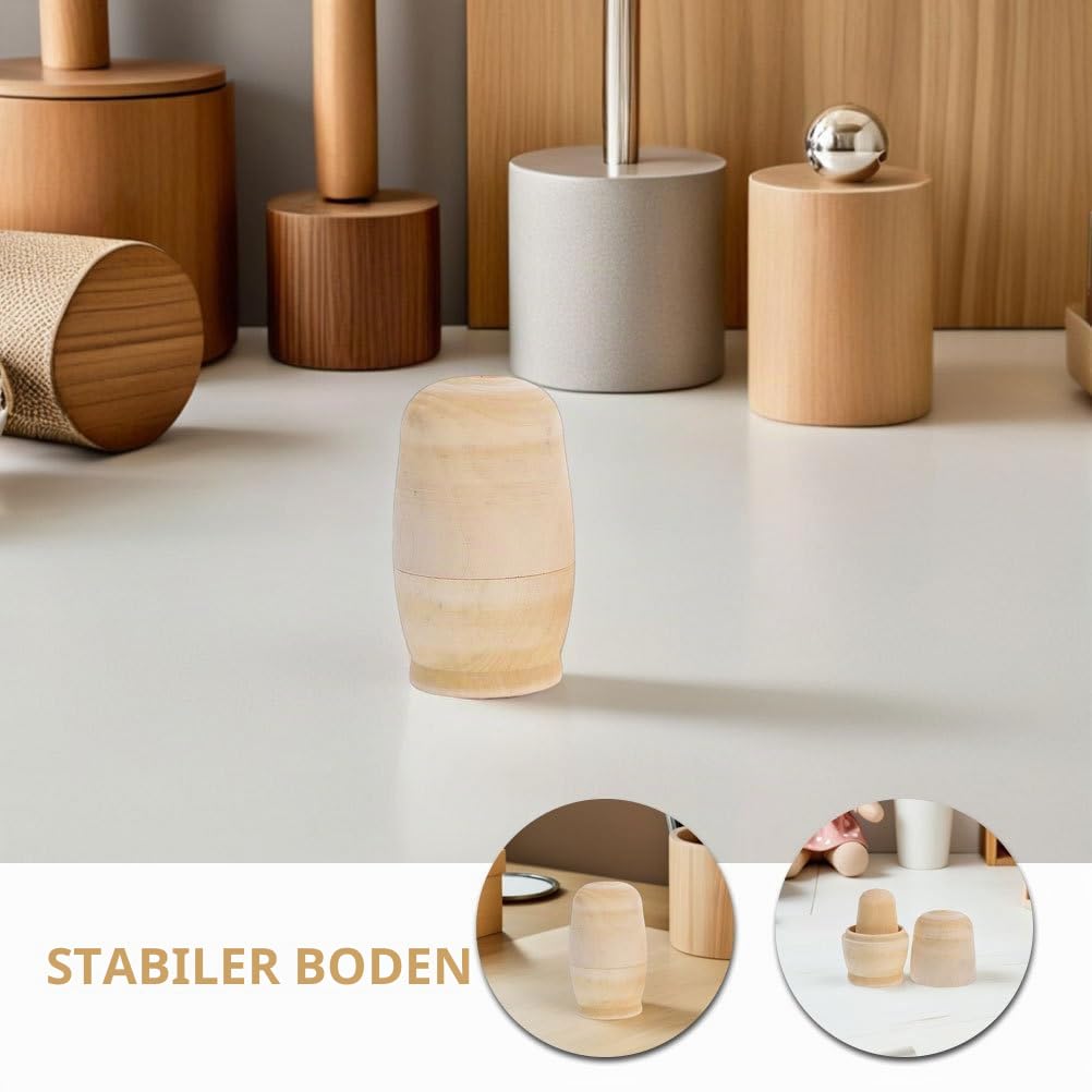 Abaodam 5sätze Holz-matroschka-rohlinge Zum Bemalen DIY-matroschka-Puppen Aus Holz Unbemalte Nistpuppen-rohlinge Sets Für Junge Mädchen Zum Bemalen Und Dekorieren Russische Holzpuppen Für