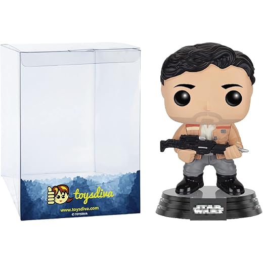 Poe Dameron (Hot Topic Exc): P O P ! Vinyl Figurine Bundle With 1 Compatible 'Toysdiva' Graphic Protector (117-09624 - B)