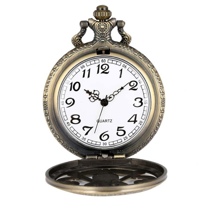 Image of AUGEN Premium Pocket Watch Metal Keychain One Piece 2 Retro Vintage for Gifting With Key Ring Anti-Rust (Pack Of 1)