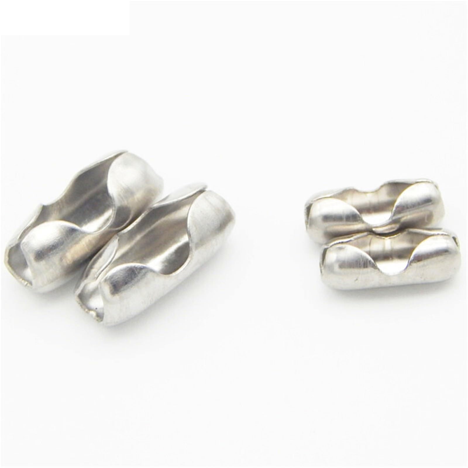 Blindkettenverbinder, 1000 Stück, 0,1–1,2 cm, Edelstahl, Kugelketten-Verschlüsse, Endperlen, Crimpen, silberfarben, DIY-Zubehör, 1000 Stück