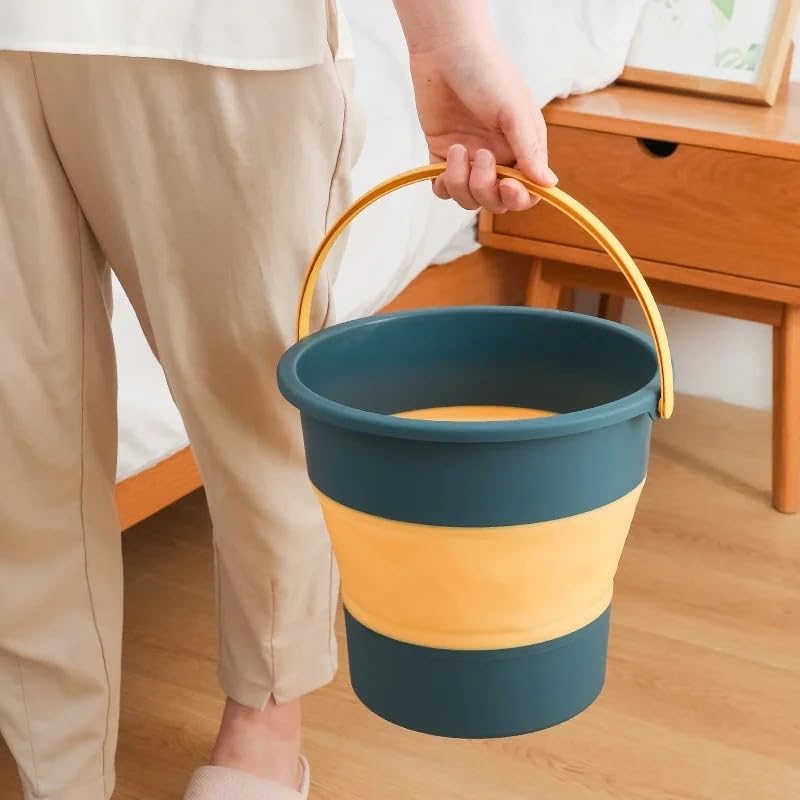 Faltbarer Eimer 5 L – BPA-frei, Platzsparend, Für Haushalt, Camping, Strand, Auto