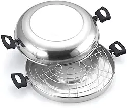 Churrasqueira para Fogão Polida N°30 na Caixa, Aluminio Oliveira, Prata, Pacote de 1