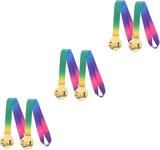 INOOMP 6 Pcs Competition Medal Volleyball Medals Metal Decor Soccer Medals Spelling Medals Awards Running Medal Kids Badminton Medals Encouragement Medals Children Sports Medals Metal