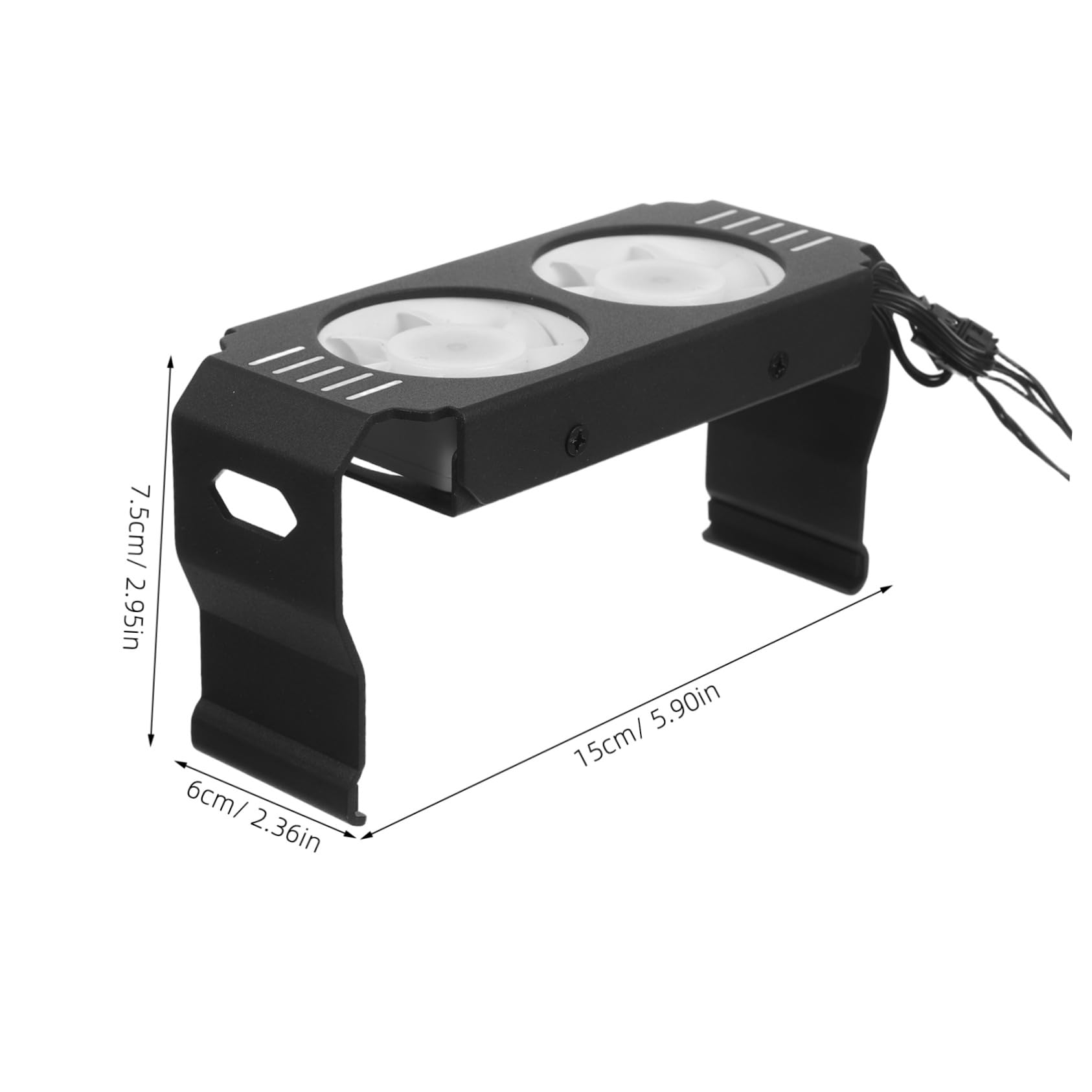 Gatuida Raffreddatore Argb per Memoria PC con Doppio di Raffreddamento Pwm Silenzioso Fino Dissipatore di Calore Efficiente per Gaming e Overclock Design Nero Elegante