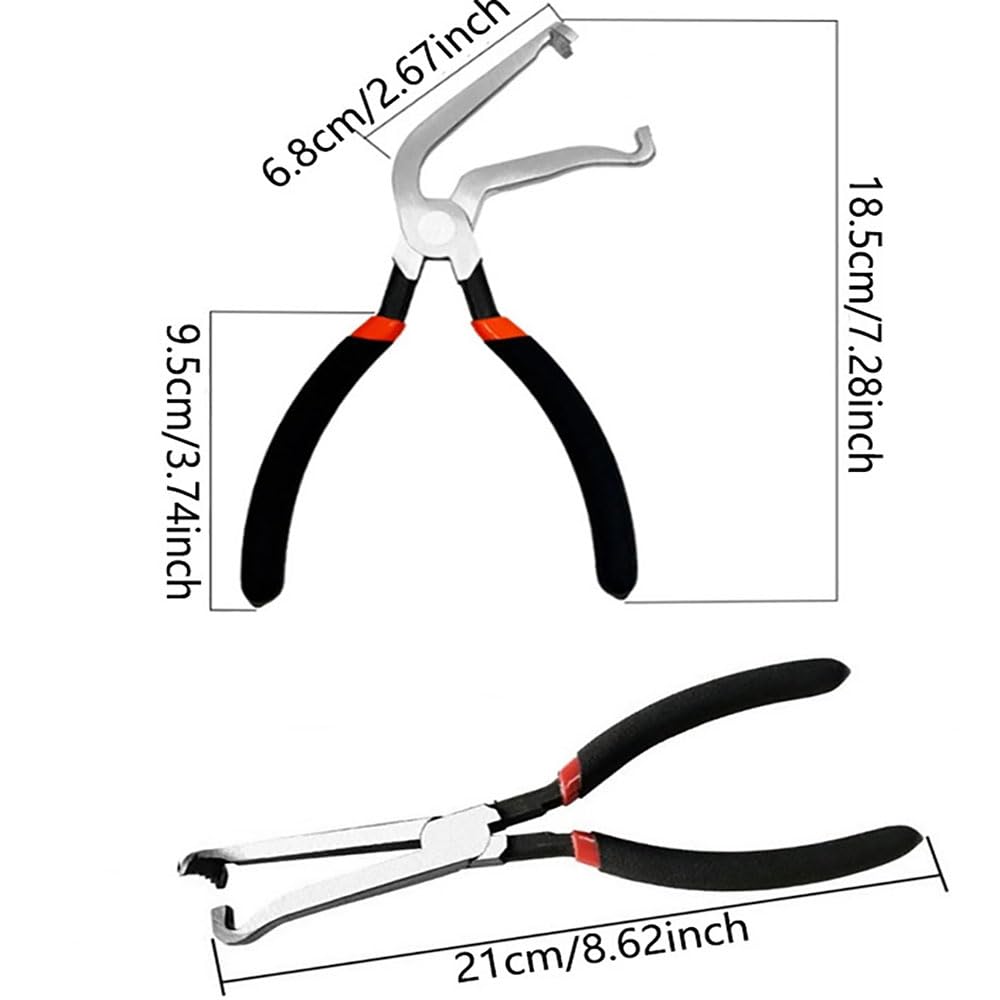 Five-Piece Set Of Electrical Disconnection Pliers, Needle Extractor & Voltage Tester (5-120v), Electrical Connector Separator Tool And Automotive Electrical Connector Pliers (Black 4 Bend)